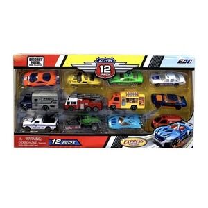 Die Cast  12-Piece Toy Vehicles ‎ Metal and Plastic Express Wheels Set New